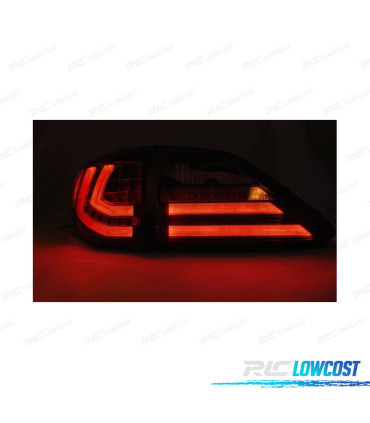 FAROLINS TRASEIRO LEXUS RX III 350 09-12 LED DINÂMICOS PRETOS CROMADOS