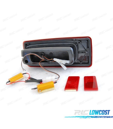 CONJUNTO DR FAROLINS PARA MERCEDES G-CLASS W463 07-17 NOVA EDIÇÃO DE LEDS VERMELHO CLARO