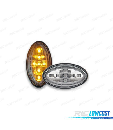 CONJUNTO DE INDICADORES LATERAIS PARA MINI R50 52 53 01-06 LED CROMADOS