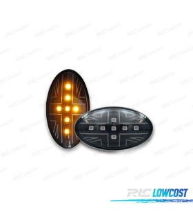 CONJUNTO DE INDICADORES LATERAIS PARA MINI R50 52 53 01-06 LED PRETOS