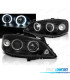 CONJUNTO DE FARÓIS PARA OPEL ASTRA G 97-04 ANGEL EYES CCFL LUZ DIURNA PRETOS