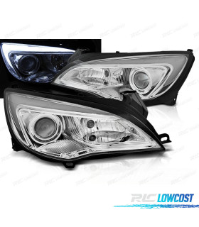 CONJUNTO DE FARÓIS OPEL ASTRA J 10-15 TUBE LIGHT DRL LUZ DIURNA CROMADO