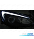 CONJUNTO DE FARÓIS PARA OPEL ASTRA J 10-15 TUBE LIGHT DRL LUZ DIURNA PRETO