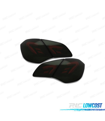 CONJUNTO DE FAROLINS CARDNA PARA OPEL ASTRA J 09-15 VERMELHO FUMADO
