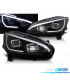 CONJUNTO DE FARÓIS PARA PEUGEOT 208 12-15 TUBE LIGHT PRETOS