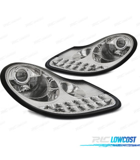 FARÓIS PORSCHE BOXSTER 96-04 NEW LED EDITION CROMADOS