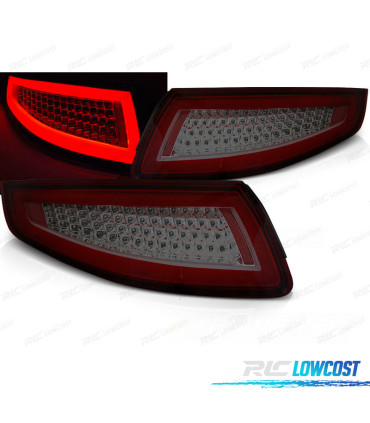 CONJUNTO DE FAROLINS PARA PORSCHE 911 997 04-09 LED BAR DINÂMICOS VERMELHO FUMADOS