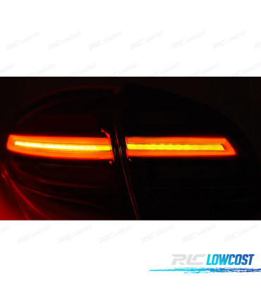 FAROLINS COM PISCAS DINAMICOS PORSCHE CAYENNE 10-15 LED BAR PRETO FUMADO