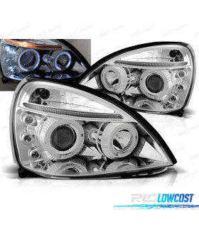FAROS ANGEL EYES LEDS PARA RENAULT CLIO II 01-05 CROMADOS