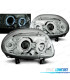 CONJUNTO DE FARÓIS PARA RENAULT CLIO II 98-01 ANGEL EYES CROMADOS