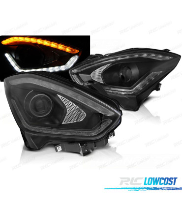 CONJUNTO DE FARÓIS PARA SUZUKI SWIFT VI 17- TUBE LIGHT LEDS INDICADORES DINÂMICOS PRETO