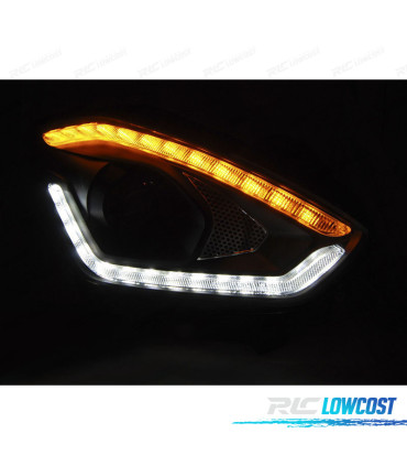 CONJUNTO DE FARÓIS PARA SUZUKI SWIFT VI 17- TUBE LIGHT LEDS INDICADORES DINÂMICOS PRETO