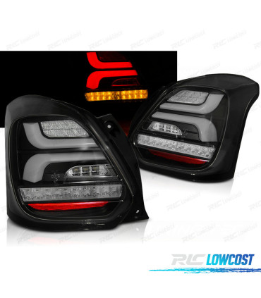 CONJUNTO DE FAROLINS PARA SUZUKI SWIFT VI 17- LED BAR LEDS INDICADORES DINÂMICOS PRETO
