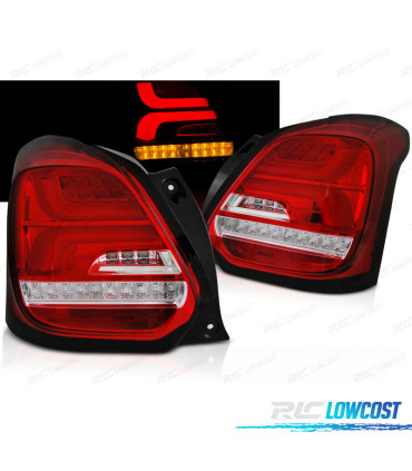 CONJUNTO DE FAROLINS PARA SUZUKI SWIFT VI 17- LED BAR LEDS INDICADORES DINÂMICOS VERMELHOS