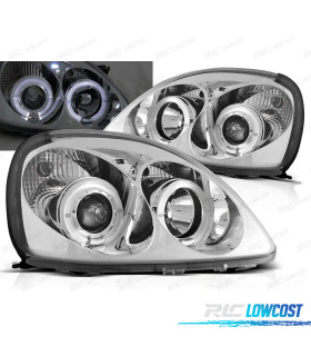 FARÓIS ANGEL EYES PARA TOYOTA YARIS 99-03 CROMADO