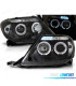 FARÓIS PARA TOYOTA HILUX 05-11 ANGEL EYES + LEDS PRETOS