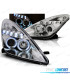 CONJUNTO DE FARÓIS PARA TOYOTA CELICA T230 99-05 ANGEL EYES + LEDS CROMADOS