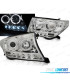 FARÓIS TOYOTA LAND CRUISER FJ200 07-12 ANGEL EYES + LEDS CROMADO
