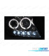 FARÓIS TOYOTA LAND CRUISER FJ200 07-12 ANGEL EYES + LEDS CROMADO