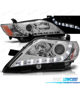 CONJUNTO DE FARÓIS PARA TOYOTA CAMRY 6 XV40 06-09 DAYLIGHT LED CROMADOS