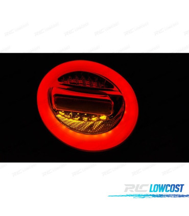 FAROLINS VOLKSWAGEN VW NEW BEETLE 98-05 LED BAR COM INDICADOR DINÂMICO FUMADOS