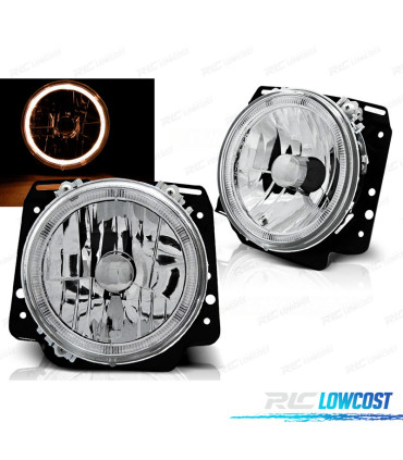 FAROIS ANGEL EYES PARA VOLKSWAGEN VW GOLF II 83-91 CROMADOS
