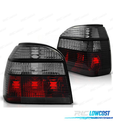 CONJUNTO FAROLINS VW GOLF 3 91-97 VERMELHO FUMADO