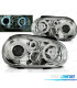 CONJUNTO DE FARÓIS PARA VOLKSWAGEN VW GOLF 4 97-03 ANGEL EYES CROMADOS