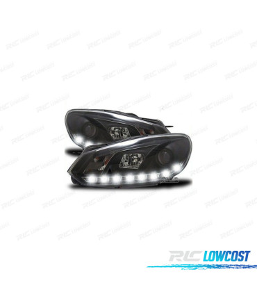 FAROIS VOLKSWAGEN VW GOLF 6 08-12 DRL PRETOS
