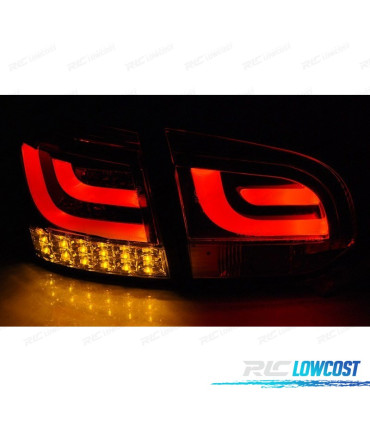 CONJUNTO DE FAROLINS PARA VOLKSWAGEN VW GOLF 6 08-12 LED BAR VERMELHO CLARO