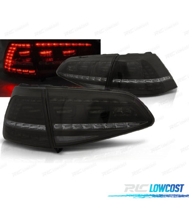 FAROLINS VOLKSWAGEN VW GOLF 7 12-16 LOOK GTI COM PISCAS DE LED DINÂMICOS FUMÊ
