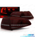 FAROLINS VOLKSWAGEN VW GOLF 7 12-17 LOOK GTI PISCAS LED DINÂMICO VERMELHO FUMADO