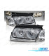 CONJUNTO DE FARÓIS PARA VOLKSWAGEN VW PASSAT 3B 96-00 ANGEL EYES CROMADOS