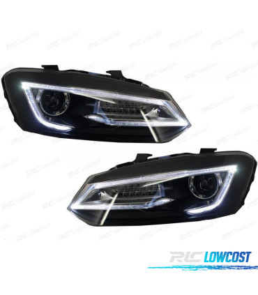 FARÓIS VOLKSWAGEN VW POLO 6R 09-17 LED LIGHT BAR DEVIL EYE