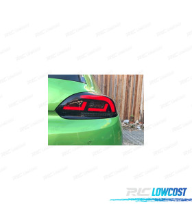 CONJUNTO DE FAROLINS VW SCIROCCO III 08-14 CARDNA COM INDICADORE LED DINÂMICO PRETO FUMADO