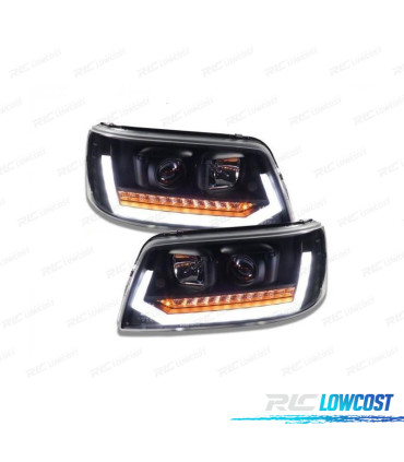 FARÓIS VOLKSWAGEN VW T5 03-09 NEW LOOK COM INDICADORES LEDS DINÂMICOS