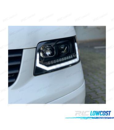 FARÓIS VOLKSWAGEN VW T5 03-09 NEW LOOK COM INDICADORES LEDS DINÂMICOS
