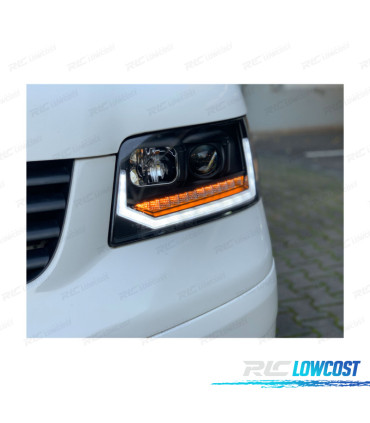 FARÓIS VOLKSWAGEN VW T5 03-09 NEW LOOK COM INDICADORES LEDS DINÂMICOS