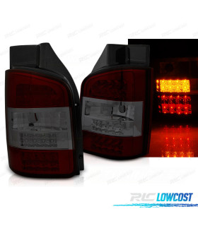CONJUNTO DE FAROLINS VW T5 TRANSPORTER 03-09 LED VERMELHO FUMADO