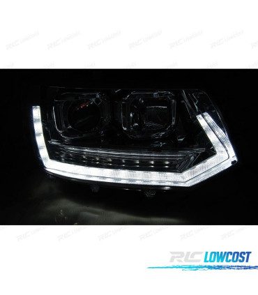 CONJUNTO DE FARÓIS PARA VOLKSWAGEN VW T5 10-15 LOOK VOLKSWAGEN VW T6 COM INDICADORES LEDS DINÂMICOS CRISTAL