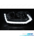 CONJUNTO DE FARÓIS PARA VOLKSWAGEN VW T5 10-15 TRU DRL COM INDICADORES LEDS DINÂMICOS CRISTAL