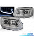 CONJUNTO DE FARÓIS PARA VOLKSWAGEN VW T5 10-15 TUBE LIGHT COM INDICADORES DINÂMICOS CROMADOS