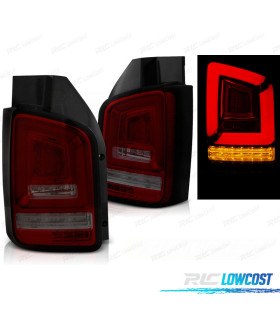 CONJUNTO DE FAROLINS FULL LED DINÂMICOS LED VW T5 10-15 2P VERMELHO FUMADO