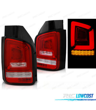 CONJUNTO DE FAROLINS FULL LED DINÂMICOS LED VW T5 10-15 2P VERMELHO CLARO