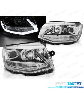 CONJUNTO DE FARÓIS TRU DRL LED PARA VOLKSWAGEN VW T6 15-19 CROMADOS