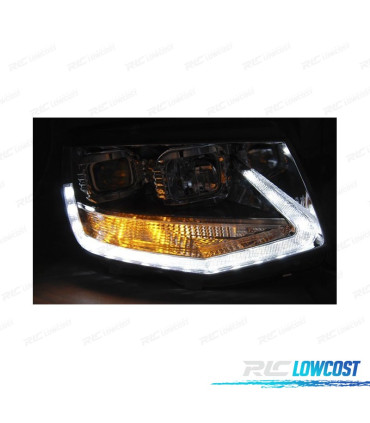 CONJUNTO DE FARÓIS TRU DRL LED PARA VOLKSWAGEN VW T6 15-19 CROMADOS