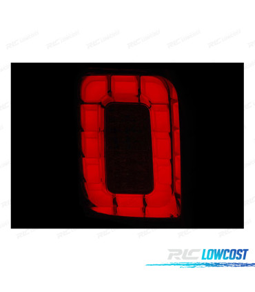 CONJUNTO DE FAROLINS PARA VOLKSWAGEN VW T6 TRANSPORTER 15-19 LED BAR VERMELHO CLARO