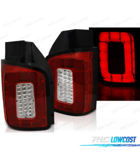 CONJUNTO DE FAROLINS PARA VOLKSWAGEN VW T6 TRANSPORTER 15-19 LED BAR VERMELHO CLARO