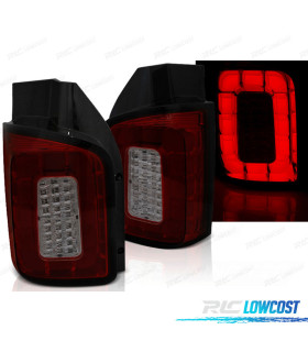 CONJUNTO DE FAROLINS PARA VOLKSWAGEN VW T6 15-19 LED BAR VERMELHO FUMADO