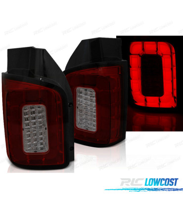 CONJUNTO DE FAROLINS PARA VOLKSWAGEN VW T6 15-19 LED BAR VERMELHO FUMADO